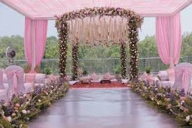 Vibrant Haldi Floral Backdrop